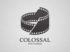 the logo for colossal pictures, which is designed to look like a film strip