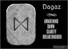 the logo for dagaz's new album, making dawn clarify breakthrouh