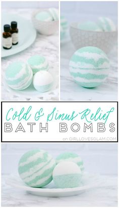 Cold and Sinus Relief Bath Bombs on www.girllovesglam.com Kids Experiments, Mask Skin, Sinus Relief, Diy Kosmetik, Bath Bomb Recipes, Foot Spa, Diy Spa, Homemade Bath Products, Body Scrubs