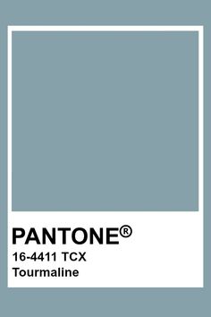 the pantone color is shown in this image, and it's light blue