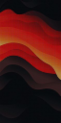 an orange and red pattern on a black background