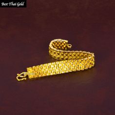 This Shop has a Special Free Gift (Chain) for Every Order. 😊🙏 Item: 1 x Bracelet For: Women, Men, Unisex Type: GOLD PLATED over Brass, Nickel free Gold Purity: 96.5% Surface: Carved & Sand Matted Length: ~ 6.5 - 7 inches Weight: ~ 43 grams Color: Yellow Gold (slightly +/- from photo) Premium Beautiful matte mesh chain strap bracelet. Stunning traditional look. Lockable s-clasp. Handmade from Thailand. Thai gold plating technic really solid and stunning look. Rewarding your life from hard w Handmade Gold Bracelets As Birthday Gift, Handmade Gold Bracelet For Birthday, Handmade Gold Rectangular Bracelets, Handmade Rectangular Gold Bracelets, Yellow Gold Jubilee Bracelet As Gift, Yellow Gold Jubilee Bracelet Gift, Yellow Jubilee Bracelet As Gift, Gold Handmade Bangle Wristband, Handmade Gold Bangle Wristband