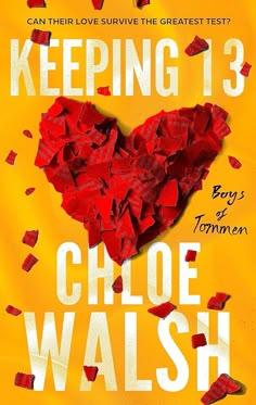 a book cover for keeping 13 by choe walsh, with the title in red