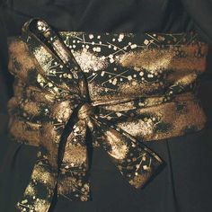 Kimono Belt  | Eiyo Kimono Black And Gold Kimono, Belts 2022, Teal Kimono, Gold Kimono, Japanese Kimono Dress, Long Floral Kimono, Gold Waist Belt, Accessories Japanese, Kimono Accessories