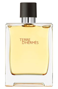 What it is: A fragrance with the warmth and density of wood combined with the softness of benzoin and the sparkle of shiso.Fragrance story: Terre d’Hermès narrates the relationship between man and earth, his humble and harmonious dialogue with the elements and nature. Terre d’Hermès is the perfume that connects man to his origins, to the source of his creative power. Hermes Perfume, Earthy Fragrance, The Perfume, Perfume Samples, Perfume And Cologne, Luxury Perfume, Luxury Fragrance, Perfume Brands, Aftershave