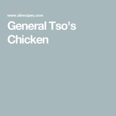 the words general tso's chicken are in white letters on a gray background