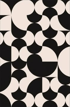 an abstract black and white pattern with circles