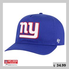 a new york giants hat with the ny logo on it