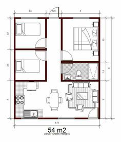 the floor plan for a two bedroom apartment with an attached kitchen and living room area