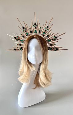 Sun Goddess Crown, Sun Halo Crown, Sun Headband, Wedding Fest, Sun Crown, Gold Halo Crown, Sun Halo, Angel Halo, Dance Earrings