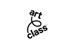 the art class logo is black and white