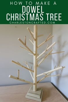 how to make a dowel christmas tree