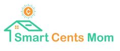 the logo for smart cents mom, which is designed to look like a house with a sun on top