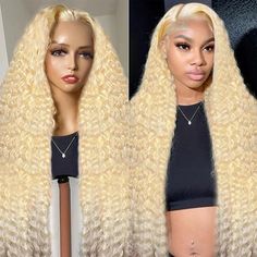 PRICES MAY VARY. 【613 Lace Front Wig Human Hair Quality】: 100% 12A Remy Human Hair Wigs, Hd Transparent Lace Front Wigs Human Hair. Super Soft and Natural Looking, No shedding, Tangle Free. Glueless Wigs Human Hair Pre Plucked with Natural Hairline. 【Blonde Lace Front Wigs Human Hair Advantage】: The Color is Beautiful and Popular, Lace Frontal Wig is Invisible, Soft, Breathable and Comfortable. Can Be Dyed, Permed, Bleached and Restyled as Your Needs,Small Knotss For More Beautiful and Comfortab 613 Deep Wave Wig, 613 Deep Wave, Blonde Curly Wig, Curly Lace Frontal