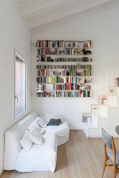 Wall-mounted sectional aluminium bookcase KROSSING LIVING by KRIPTONITE_2