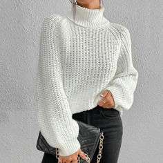 Basic Turtleneck, Chique Outfit, Casual Turtleneck, Oversized Turtleneck Sweater, Oversized Turtleneck, Winter Pullover, Estilo Chic, High Neck Sweater, Sweater Collection