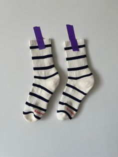 Striped Boyfriend Socks - Sailor Stripe – Le Bon Shoppe French Collection