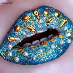 Under The Sea Makeup, Mermaid Lip, Orange Lips, Nice Lips, Makeup Lips