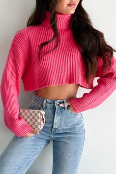 50% RAYON, 30% NYLON, 20% POLYESTER Model Wearing Size S/M Color: Super Pink Ribbed Sweater Knit Turtleneck Dolman Sleeves Cropped Length Relaxed/Flowy Fit Sweater Has Good Stretch 17" Armpit To Sleeve End 7" Armpit To Hemline For Model Size Specs Please Check Size Charts Launched: 9/25/24 Pink Ribbed, Graphic Dress, Flying Monkey Jeans, Knit Turtleneck, Crop Sweater, Denim Coat Jacket, Basic Dress, Short Mini Dress, Cutout Dress