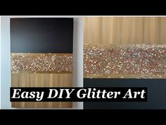 an easy diy glitter art project for beginners to make it look like they're