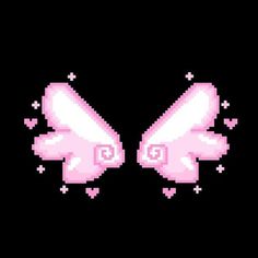 an old - school style pixel art image of two pink doves