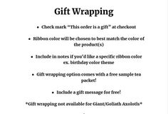 the gift wrapping instructions are in black and white