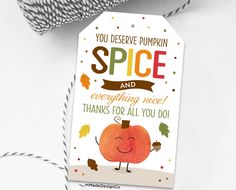 Thanksgiving Employee Gifts, Fall Teacher Gifts, Thanks A Latte, Thank You Teacher Gifts, Gift Printable, Teacher Thank You, Halloween Items, Employee Appreciation, Employee Gifts