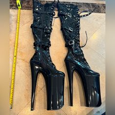 New 10 Inch Pleaser Thigh High Size 7. Freakin Amazingly Sexy !! Pleaser Shoes, Thigh High, Over The Knee Boots, Thigh Highs, Over The Knee, 10 Inch, Knee Boots, The Knee, Size 7