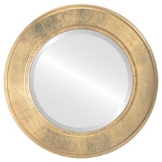 a round mirror on a white background