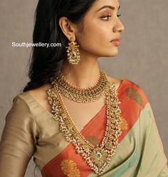 Gutapusallu Necklace Gold, Gutha Poosalu Haram, Kundan Guttapusalu Necklace, Light Weight Guttapusalu Haram, Guttu Pusala Haram, Guttupusallu Necklace, Light Weight Guttapusalu Necklace