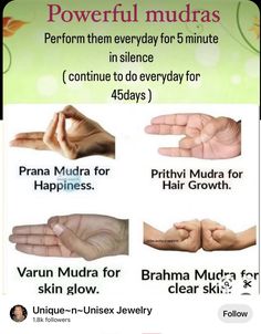 Mudras For Glowing Skin, Mudra For Glowing Skin, Quick Yoga, Sports Massage Therapy, Yoga Facts, Acupressure Therapy, Ancient Healing