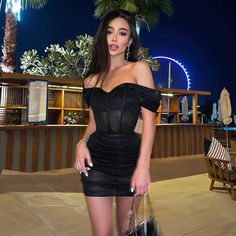 $34.99 Bling Glitter Women Short Sleeve Off Shoulder Corset Mini Dress Ruched Bodycon Sexy Party Elegant Festival 2023 Evening 294 Evening Party Outfit, Party Outfits For Women, Moda Chic, Corset Mini Dress, Korean Fashion Women, Looks Chic