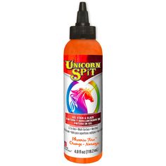 the bottle of unicorn spirit liquid is red