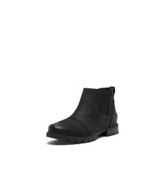 PRICES MAY VARY. Rugged & Timeless Chelsea Boot: This waterproof Chelsea boot offers rugged support when you're on the move, making these boots perfect for running errands in cold and wet weather; the Emelie boot is waterproof Waterproof Chelsea Boots: The SOREL fashion boot has a leather upper for durability and style; the winter boot has a canvas and synthetic lining Emelie Waterproof Chelsea Boots: This women's shoe has a rubber outsole for reliable traction; this leather boot has a rubber mi Wrap Heels, Sorel Womens, Wet Weather, Leather Boot, Chelsea Boot, Waterproof Boots, Leather Wraps, Snow Boots, Winter Boot