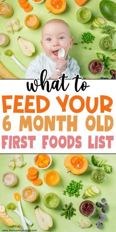 6 month old baby weaning first foods list Babies First Foods 4 Months, What Can I Feed My 6 Month Old, Foods 6 Month Olds Can Eat, 6 Month Old Weaning Ideas, When Do Babies Start Eating Baby Food, Stage 1 Puree Baby Foods List, Starting Solids 6 Months, What To Feed 8 Month Old, Weaning 6 Months