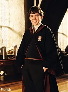 a young man dressed in harry potter costume