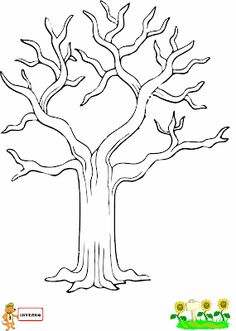 a drawing of a tree with no leaves