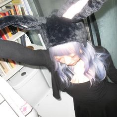 Y Demo Harajuku Rabbit Ear Furry Hat Women Warm Long Stand Ear Cosplay Hat Streetwear Hat Women, Rabbit Ears, Harajuku, Street Wear, Better Living, Hats