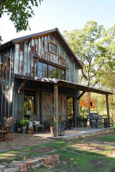 an old barn is being converted into a home