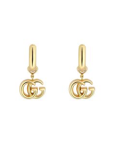 Gucci - 18K Yellow Gold Running GG Logo Huggie Hoop Earrings January Birthstone Jewelry, Preppy Jewelry, Gucci Jewelry, Yellow Gold Earrings, Elegant Makeup, Mini Hoop Earrings, Diamond Supply, Gucci Gucci, Jewelry Lookbook