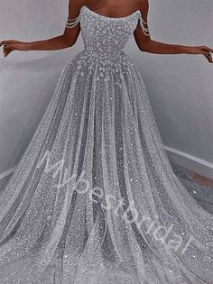 One Shoulder Dress Long, Sparkle Prom Dress, 2023 Prom, 2024 Prom, Quince Dress, Rush Dresses, Tulle Sleeves, Long Prom Dresses, Dresses 2023