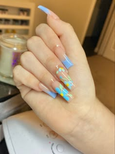 Acrylic Nail Designs Coffin, Hippie Nails, Cute Acrylic Nail Designs, Almond Acrylic Nails, Acrylic Nails Designs, Cute Nail Ideas, Nail Sets, Nail Idea