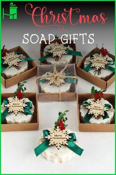 Handmade, customizable Christmas Gifts. Soap Gifts for Christmas. 2023 Desserts, Thistle Quilt, Christmas Soap Gift, Coworker Holiday Gifts, Christmas Soaps, Marketing Gifts, Soap Gifts, Coworker Gifts, Volunteer Gifts