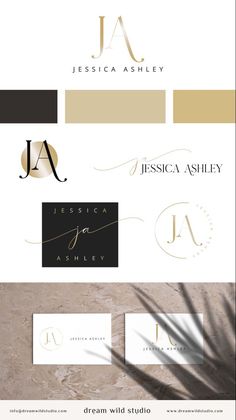 the logo and business card design for a fashion boutique