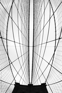 black and white photograph of the top of a structure with lines on it's sides