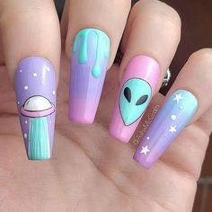 Ongles Bling Bling, Colorful Nails, Nail Swag, Acrylic Nails Coffin Short, Short Acrylic Nails Designs, Fire Nails, Dope Nails