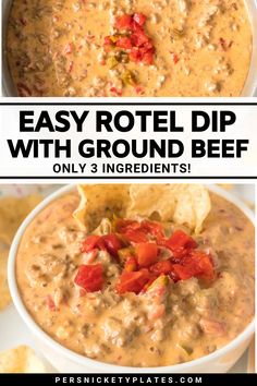 an easy and tasty dip with ground beef is the perfect appetizer for any party