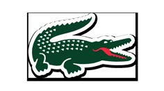 an alligator sticker with red eyes and teeth on it's head, sitting in front of a white background