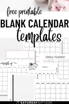 the free printable blank calendar templates are perfect for any planner, and it's easy to use