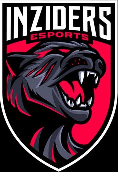 the logo for the esports team, including an image of a black bear with its mouth